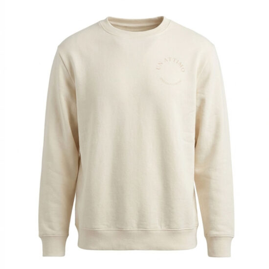 Un Attimo Signature Crewneck Sweatshirt – Cream & Sand Tonal Design